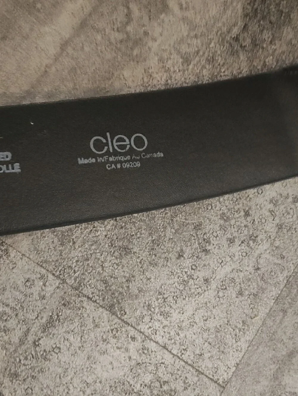 Cleo's Adjustable Black Ladies Belt with Silver Hardware - Picture 2 of 4